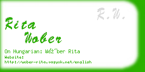 rita wober business card